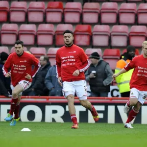 Bristol City Players Warm Up Ahead of Rotherham United Clash at Ashton Gate