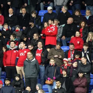 Bristol City Supporters Cheering at Madejski Stadium during Sky Bet Championship Match, 2016