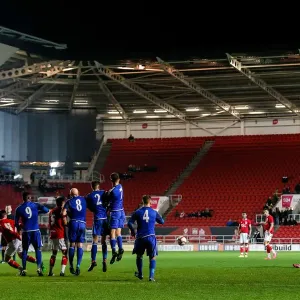 Print of Bristol City U18's George Dowling in action at Ashton Gate Stadium
