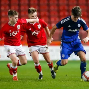 Bristol City U18s vs Cardiff City U18s FA Youth Cup Third Round Print