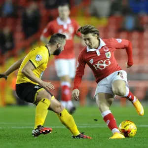 Bristol City vs AFC Wimbledon Print: Luke Freeman in Action at Ashton Gate Bristol City vs AFC Wimbledon Print: Luke Freeman in Action at Ashton Gate