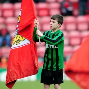 Bristol City vs Barnsley: Flagbearer Moment at Ashton Gate, Npower Championship (February 2013)