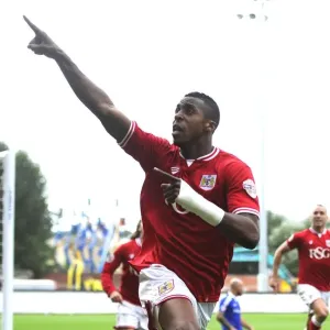 Bristol City vs Brentford: Jonathan Kodjia in Action at Ashton Gate, Sky Bet Championship