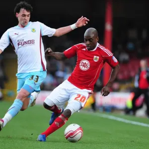 Bristol City vs. Burnley: Jamal Campbell-Ryce vs. Chris Eagles Battle for the Ball - Championship Match, 2011 Bristol City vs. Burnley: Jamal Campbell-Ryce vs. Chris Eagles Battle for the Ball - Championship Match, 2011