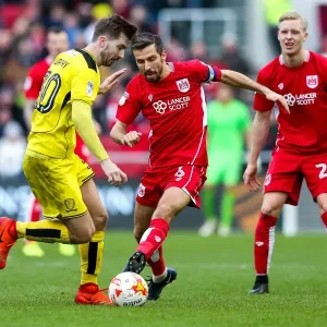 Bristol City vs Burton Albion: Gary O'Neil Tackled by Luke Murphy
