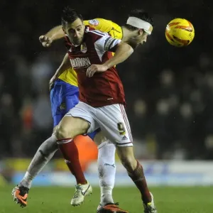 Bristol City vs Coventry City: Sam Baldock in Action at Ashton Gate, February 4, 2014 (Football, League One)