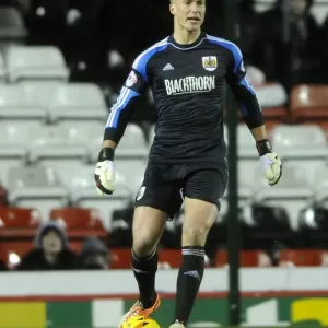 Bristol City vs Coventry City: Simon Moore in Action at Ashton Gate, 2014