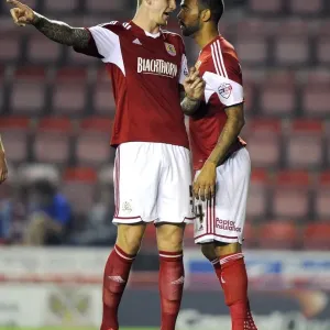 Bristol City vs Crystal Palace: Aden Flint and Liam Fontaine in Action at Ashton Gate, 2013