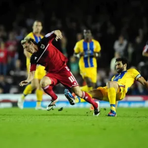 Bristol City vs Crystal Palace: Woolford Fouls by Jedinak
