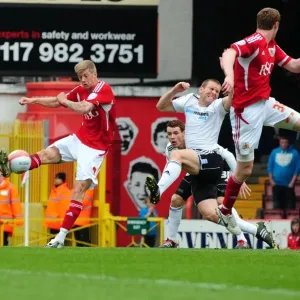 Bristol City vs Derby County: Jon Stead's Goal-line Save by Jake Buxton