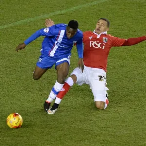 Bristol City vs Gillingham: Tackle Battle - James Tavernier vs Jermaine McGlashan, Johnstone's Paint Trophy Southern Area Final, 2015