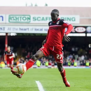 Bristol City vs Huddersfield: Albert Adomah in Action, npower Championship, 2013