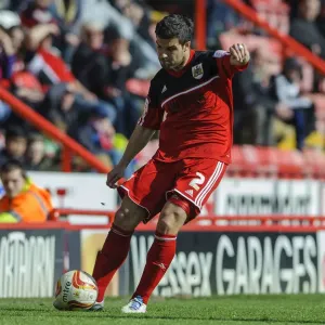 Bristol City vs Huddersfield: Richard Foster in Action during the Npower Championship Match, 2013