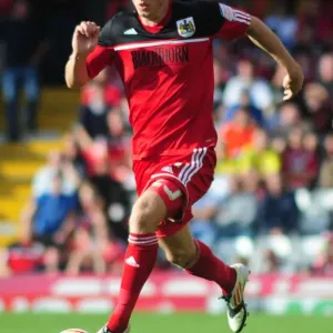 Bristol City vs Leeds United: Martyn Woolford in Action at Ashton Gate, Championship Football Match, September 2012