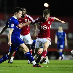 Bristol City vs Leicester City: Joe Bryan in Action at Ashton Gate Stadium, 2012