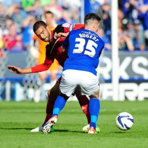 Bristol City vs Leicester City: Liam Fontaine Tackles David Nugent in Championship Clash Bristol City vs Leicester City: Liam Fontaine Tackles David Nugent in Championship Clash