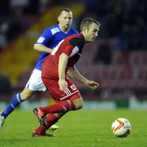 Bristol City vs Leicester City: Liam Kelly in Action at Ashton Gate Stadium, 2013