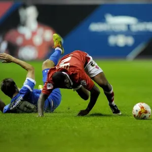 Bristol City vs Leyton Orient: Mark Little Fouled by David Mooney during Sky Bet League One Match, 2014