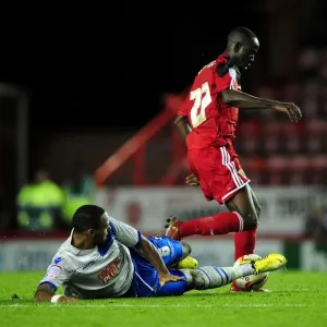 Bristol City vs Millwall Print - Albert Adomah and Liam Trotter in Action