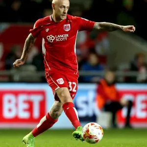 Bristol City vs Norwich City: David Cotterill in Action at Ashton Gate, Sky Bet Championship (March 7, 2017)