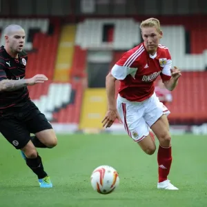 Bristol City vs Reading: Intense Moment between Wagstaff and Guthrie