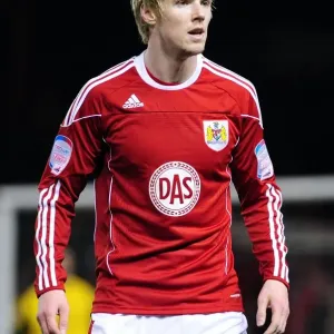 Match de football : Bristol City contre Swansea City - Andy Keogh au stade d'Ashton Gate (Ligue Nationale, le 01 février 2011)