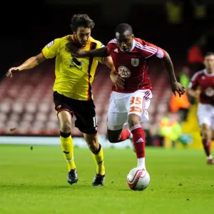 Bristol City vs Watford: Intense Battle Between Danny Rose and Will Buckley in Championship Match, September 2010