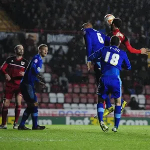 Bristol City vs Watford: Liam Fontaine's Header Saved at Ashton Gate, Championship Match, 2013 Bristol City vs Watford: Liam Fontaine's Header Saved at Ashton Gate, Championship Match, 2013