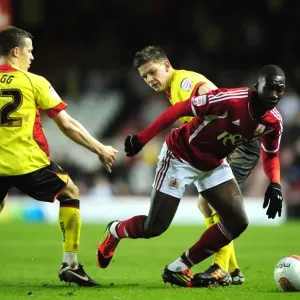 Bristol City vs. Watford: Yannick Bolasie and Jonathan Hogg in Intense Battle Bristol City vs. Watford: Yannick Bolasie and Jonathan Hogg in Intense Battle