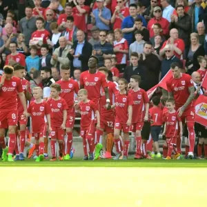 Bristol City vs. Wolverhampton Wanderers: Championship Kick-Off - Mascots and Players Walk Out