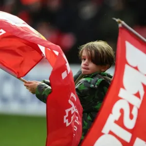 Bristol City vs. Yeovil Town: Flag-Bearing Moment at Ashton Gate, December 2014 Bristol City vs. Yeovil Town: Flag-Bearing Moment at Ashton Gate, December 2014