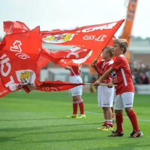 Bristol City Welcomes Doncaster Rovers with Flagbearer and Guard of Honor Ceremony at Ashton Gate Bristol City Welcomes Doncaster Rovers with Flagbearer and Guard of Honor Ceremony at Ashton Gate