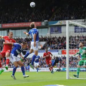 Bristol City's Aaron Wilbraham Attacks at the Far Post - Sky Bet Championship: Ipswich Town vs. Bristol City (September 2015)