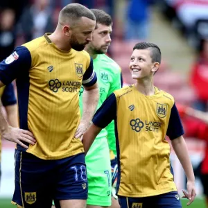 Bristol City's Aaron Wilbraham and Mascot Print Bristol City's Aaron Wilbraham and Mascot Print