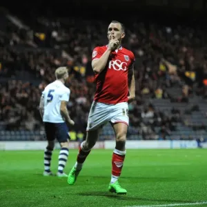 Bristol City's Aaron Wilbraham Scores Dramatic Equalizer Against Preston North End in Sky Bet Championship (15/09/2015) Bristol City's Aaron Wilbraham Scores Dramatic Equalizer Against Preston North End in Sky Bet Championship (15/09/2015)