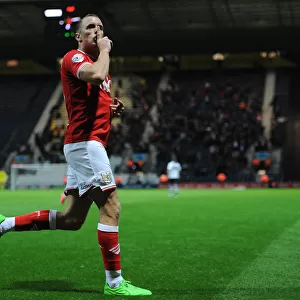 Bristol City's Aaron Wilbraham Scores the Equalizer Against Preston North End, Sky Bet Championship 2015