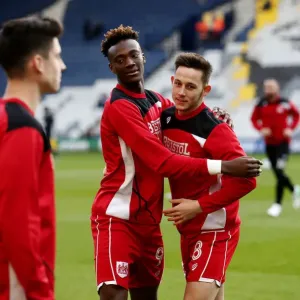 Bristol City's Abraham and Brownhill in Action against Preston North End (04.04.17) Bristol City's Abraham and Brownhill in Action against Preston North End (04.04.17)