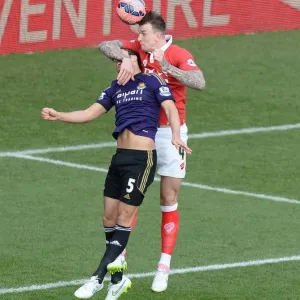 Bristol City's Aden Flint Aerial Battle Print