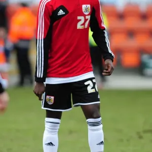 Bristol City's Albert Adomah at Blackpool's Bloomfield Road during Npower Championship Match, 02/03/2013