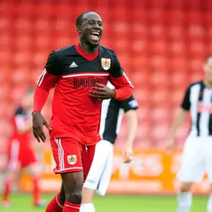 Bristol City's Albert Adomah Celebrates Pre-Season Goal Against Dunfermline at East End Park Bristol City's Albert Adomah Celebrates Pre-Season Goal Against Dunfermline at East End Park