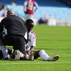 Bristol City's Albert Adomah Receives Treatment During Scunthorpe United vs. Bristol City Championship Match, September 11, 2010