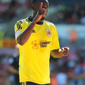 Bristol City's Albert Adomah in League Cup Print