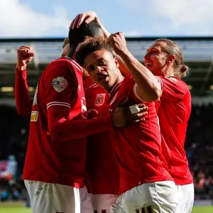 Bristol City's Bobby Reid Celebrates Four-Goal Lead Over Sheffield Wednesday Bristol City's Bobby Reid Celebrates Four-Goal Lead Over Sheffield Wednesday