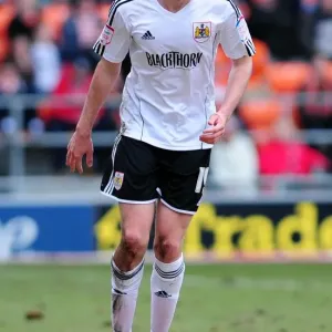 Bristol City's Brendan Moloney in Action Against Blackpool, Npower Championship (02.03.2013)
