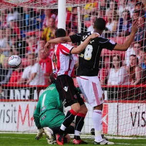 Bristol City's Brett Pitman Print: Own Goal at Bramall Lane