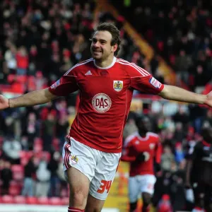 Bristol City FC Print - Brett Pitman Celebrates Opening Goal Bristol City FC Print - Brett Pitman Celebrates Opening Goal