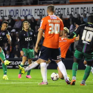 Bristol City's Callum Robinson Goes for Glory: Luton Town vs. Bristol City, Capital One Cup, 2015 Bristol City's Callum Robinson Goes for Glory: Luton Town vs. Bristol City, Capital One Cup, 2015
