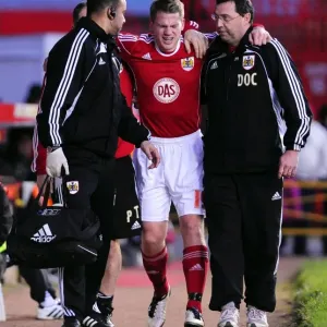 Bristol City FC Print - FA Cup Injury Exit