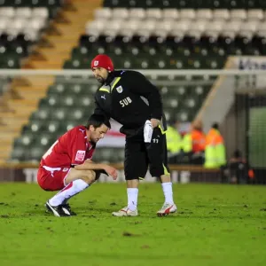 Bristol City's Cole Skuse and Paul Hartley: A Moment of Consolation at the Final Whistle (Plymouth Argyle vs. Bristol City, March 16, 2010) Bristol City's Cole Skuse and Paul Hartley: A Moment of Consolation at the Final Whistle (Plymouth Argyle vs. Bristol City, March 16, 2010)