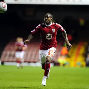 Bristol City's Danny Rose in Action at Ashton Gate Stadium (2010) - Championship Match vs. Derby County or Watford
